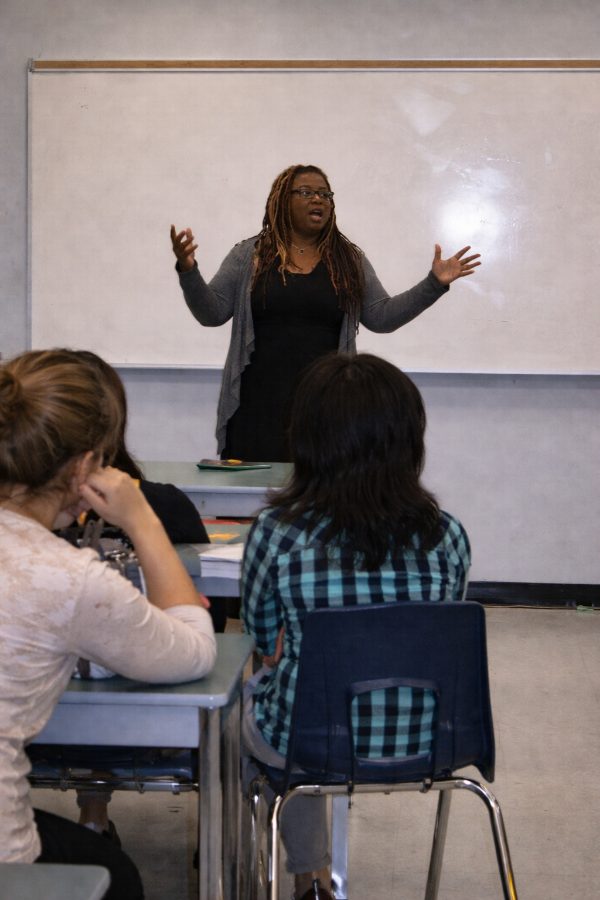 Carolyn teaching a voice class
